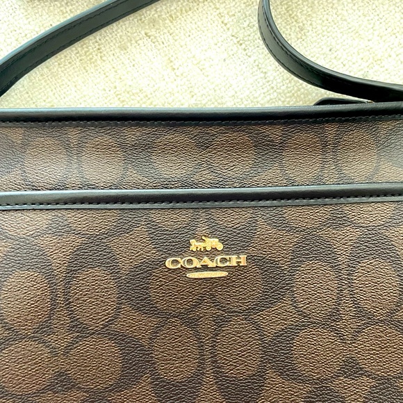 Coach Leather Monogram Signature Crossbody Bag & Wristlet - Picture 8 of 14